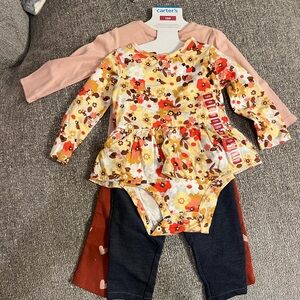 Carter's Baby Girl's 4-Piece Long Sleeve Tops & Pants Playwear Set